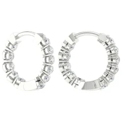 Lab Grown Diamond Inside-Out Hoop Earrings In (1/2 Ct. Tw.)