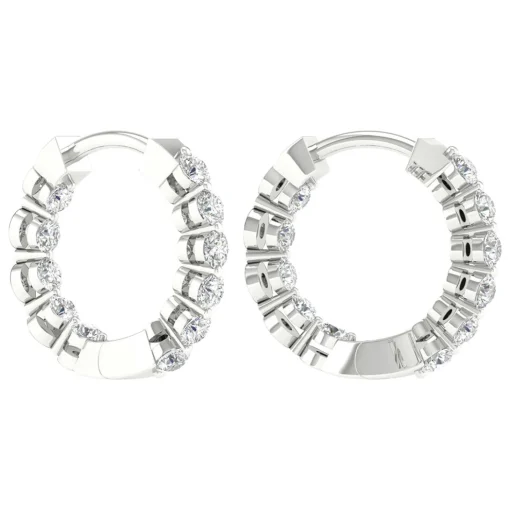 Lab Grown Diamond Inside-Out Hoop Earrings In (1/2 Ct. Tw.)