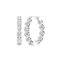 Lab Grown Diamond Inside-Out Hoop Earrings In (2 Ct. Tw.)
