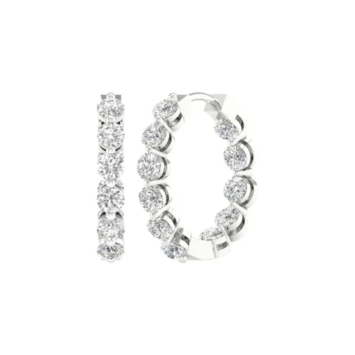 Lab Grown Diamond Inside-Out Hoop Earrings In (2 Ct. Tw.)