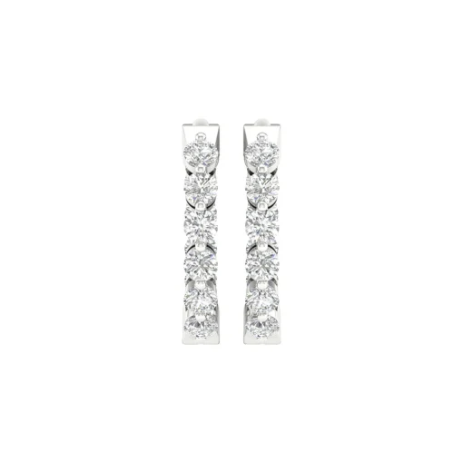 Lab Grown Diamond Inside-Out Hoop Earrings In (1/2 Ct. Tw.)