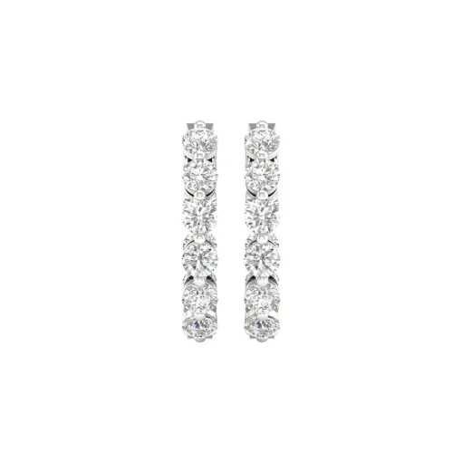 Lab Grown Diamond Inside-Out Hoop Earrings In (2 Ct. Tw.)