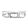 Lab Grown Diamond Link Ring In 10K White Gold