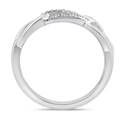 Lab Grown Diamond Link Ring In 10K White Gold