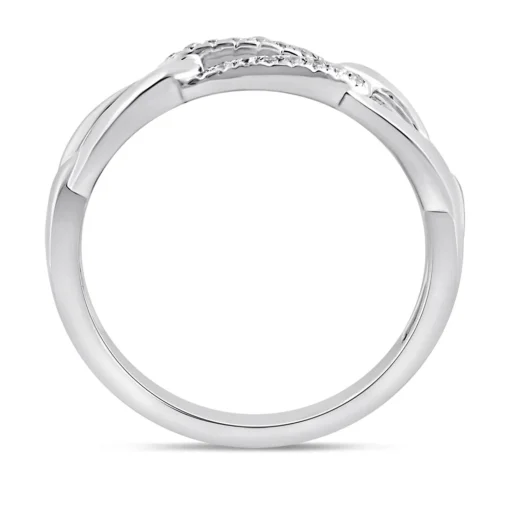 Lab Grown Diamond Link Ring In 10K White Gold