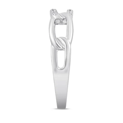 Lab Grown Diamond Link Ring In 10K White Gold