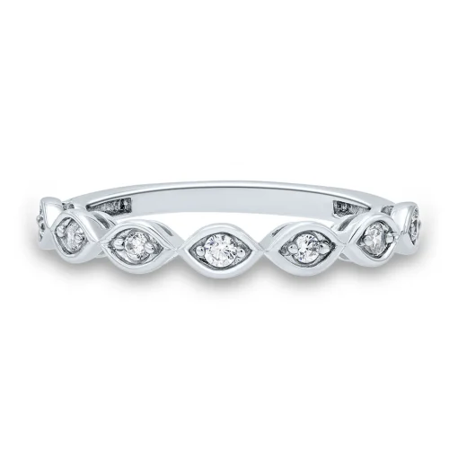 Lab Grown Diamond Marquise-Shaped Ring In 14K White Gold (1/5 Ct. Tw.)