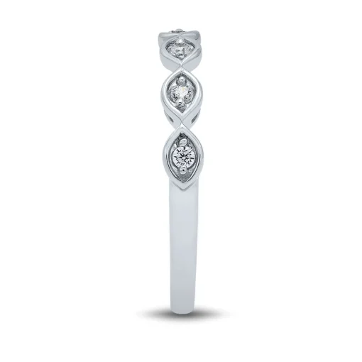 Lab Grown Diamond Marquise-Shaped Ring In 14K White Gold (1/5 Ct. Tw.)