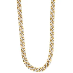 Lab Grown Diamond Miami Cuban Necklace In 10K Yellow Gold, 22"