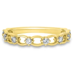 Lab Grown Diamond Open Link Band In 14K Yellow Gold (1/5 Ct. Tw.)