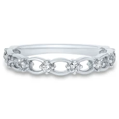 Lab Grown Diamond Open Link Band In 14K White Gold (1/5 Ct. Tw.)