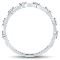 Lab Grown Diamond Open Link Band In 14K White Gold (1/5 Ct. Tw.)