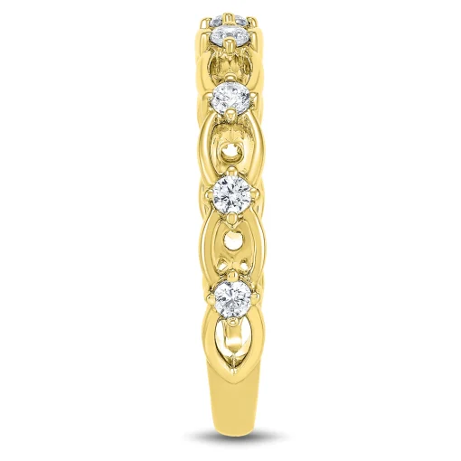 Lab Grown Diamond Open Link Band In 14K Yellow Gold (1/5 Ct. Tw.)