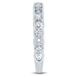 Lab Grown Diamond Open Link Band In 14K White Gold (1/5 Ct. Tw.)