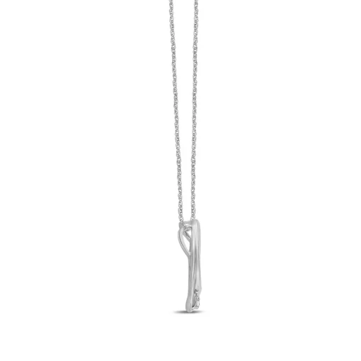 Lab Grown Diamond Pendant Circle In 10K White Gold (1/4 Ct. Tw.)