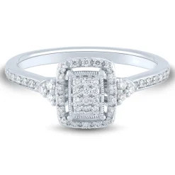 Lab Grown Diamond Promise Ring In 14K White Gold (1/4 Ct. Tw.)