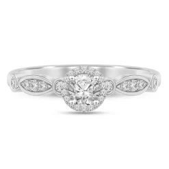 Lab Grown Diamond Promise Ring In 14K White Gold (3/8 Ct. Tw.)
