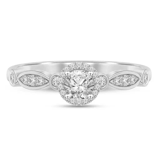 Lab Grown Diamond Promise Ring In 14K White Gold (3/8 Ct. Tw.)