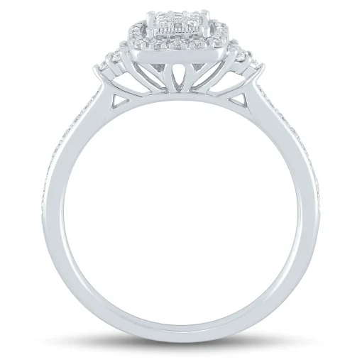 Lab Grown Diamond Promise Ring In 14K White Gold (1/4 Ct. Tw.)