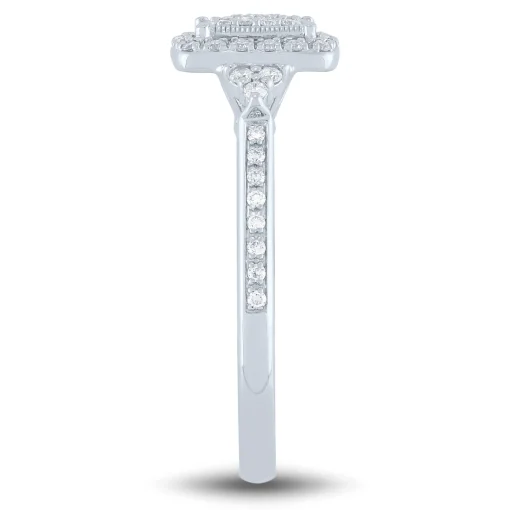 Lab Grown Diamond Promise Ring In 14K White Gold (1/4 Ct. Tw.)