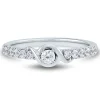 Lab Grown Diamond Swirl Promise Ring In 14K White Gold (1/3 Ct. Tw.)