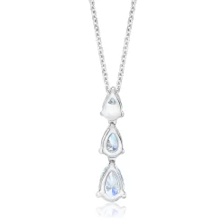 Lab Grown Diamond Three-Stone Pendant In 14K White Gold (1 Ct. Tw.)