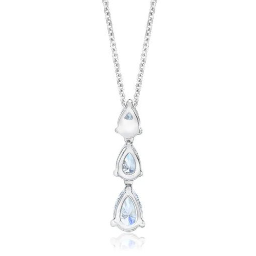 Lab Grown Diamond Three-Stone Pendant In 14K White Gold (1 Ct. Tw.)