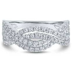 Lab Grown Diamond Twist Band In 14K White Gold (1 Ct. Tw.)
