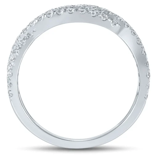 Lab Grown Diamond Twist Band In 14K White Gold (1 Ct. Tw.)