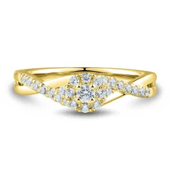 Lab Grown Diamond Twist Promise Ring In 14K Yellow Gold (1/3 Ct. Tw.)