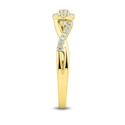 Lab Grown Diamond Twist Promise Ring In 14K Yellow Gold (1/3 Ct. Tw.)