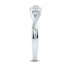 Lab Grown Diamond Twist Promise Ring In 14K White Gold (1/3 Ct. Tw.)