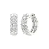 Lab Grown Diamond Two-Row Hoop Earrings In 14K White Gold (2 Ct. Tw.)