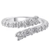 Lab Grown Diamond Wrap Ring In 14K White Gold (1 Ct. Tw.)