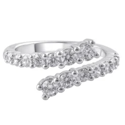 Lab Grown Diamond Wrap Ring In 14K White Gold (1 Ct. Tw.)