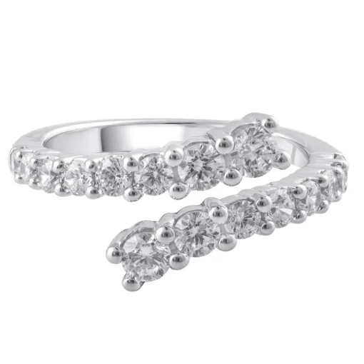 Lab Grown Diamond Wrap Ring In 14K White Gold (1 Ct. Tw.)