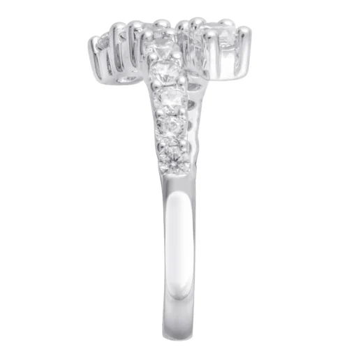 Lab Grown Diamond Wrap Ring In 14K White Gold (1 Ct. Tw.)