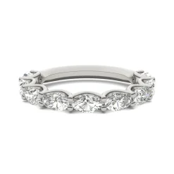 Lab-Created Moissanite Band In 14K White Gold (2-1/3 Ct. Tw.)