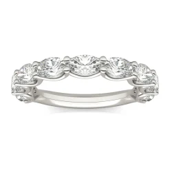 Lab-Created Moissanite Band In 14K White Gold (2-1/3 Ct. Tw.)