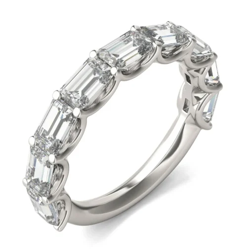 Lab-Created Moissanite Band In 14K White Gold (2-3/8 Ct. Tw.)