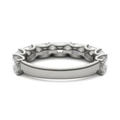 Lab-Created Moissanite Band In 14K White Gold (2-3/8 Ct. Tw.)