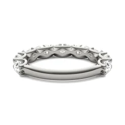 Lab-Created Moissanite Band In 14K White Gold (2-1/3 Ct. Tw.)