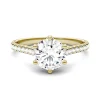 Lab-Created Moissanite Engagement Ring In 14K Yellow Gold (1-3/4 Ct. Tw.)