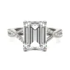 Lab-Created Moissanite Engagement Ring In 14K White Gold (3-3/4 Ct. Tw.)