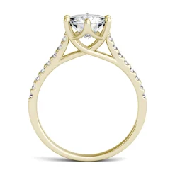 Lab-Created Moissanite Engagement Ring In 14K Yellow Gold (1-3/4 Ct. Tw.)