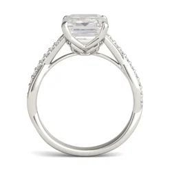 Lab-Created Moissanite Engagement Ring In 14K White Gold (3-3/4 Ct. Tw.)