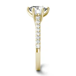 Lab-Created Moissanite Engagement Ring In 14K Yellow Gold (1-3/4 Ct. Tw.)