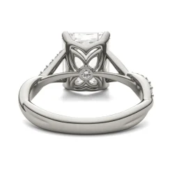 Lab-Created Moissanite Engagement Ring In 14K White Gold (3-3/4 Ct. Tw.)
