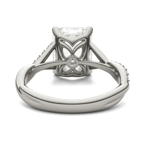 Lab-Created Moissanite Engagement Ring In 14K White Gold (3-3/4 Ct. Tw.)