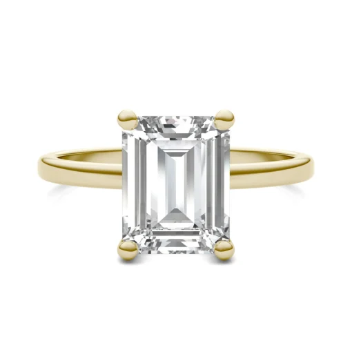 Lab-Created Moissanite Solitaire Engagement Ring In 14K Yellow Gold (2-1/2 Ct. Tw.)